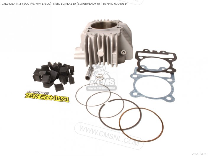 Takegawa CYLINDER KIT (SCUT/67MM/178CC)  KSR110/KLX110 (SUPERHEAD+R) 01040114