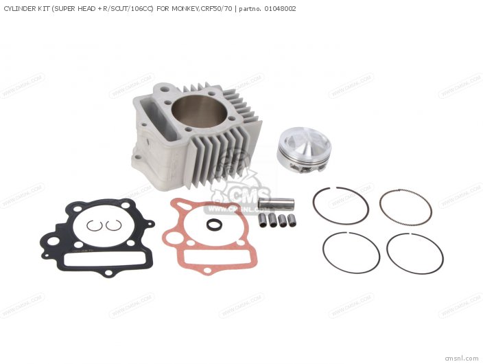 Takegawa CYLINDER KIT (SUPER HEAD +R/SCUT/106CC) FOR MONKEY,CRF50/70 01048002