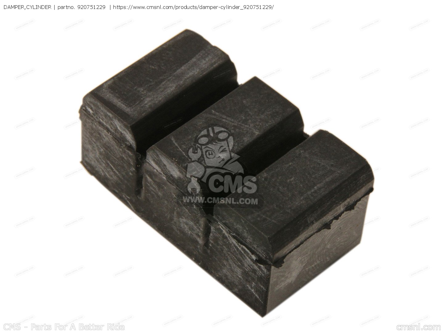 920751229: DAMPER,CYLINDER Kawasaki - buy the 92075-1229 at CMSNL