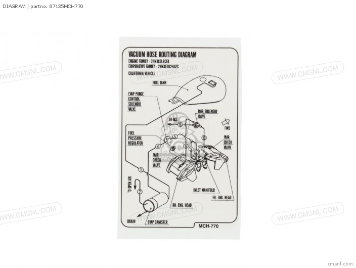 Honda DIAGRAM 87135MCH770