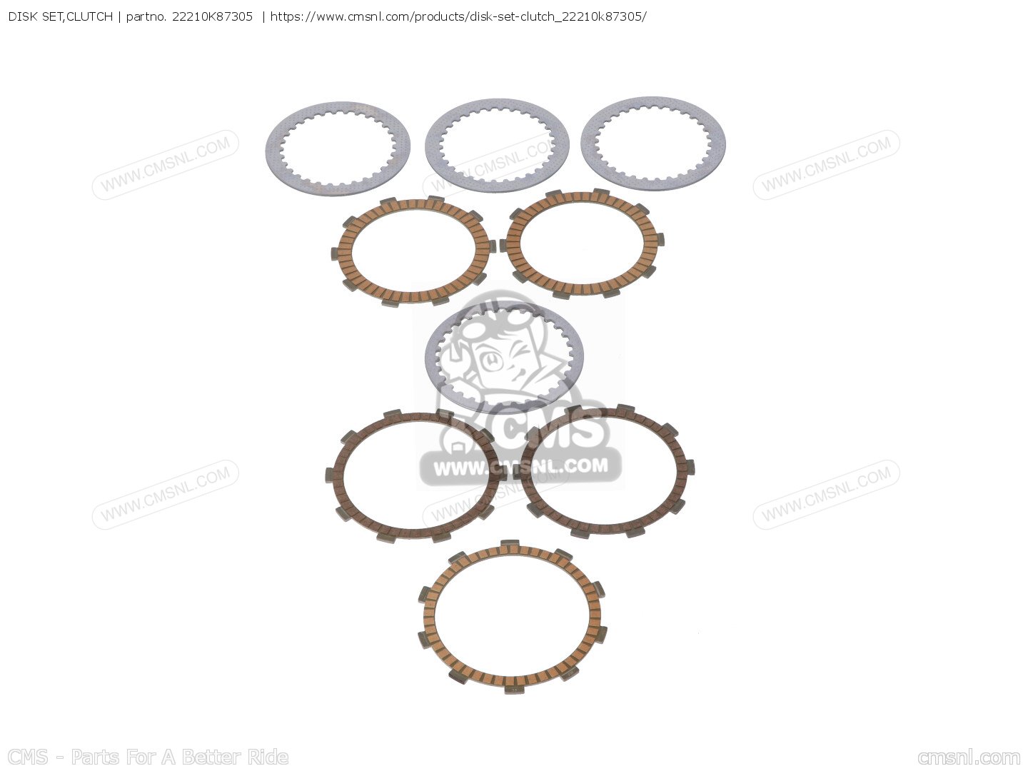 22210-MKG-305 ホンダ純正 ディスクセット,クラッチ SP店 Webike | HONDA純正部品 ホンダ純正部品 ディスクセット，クラッチ