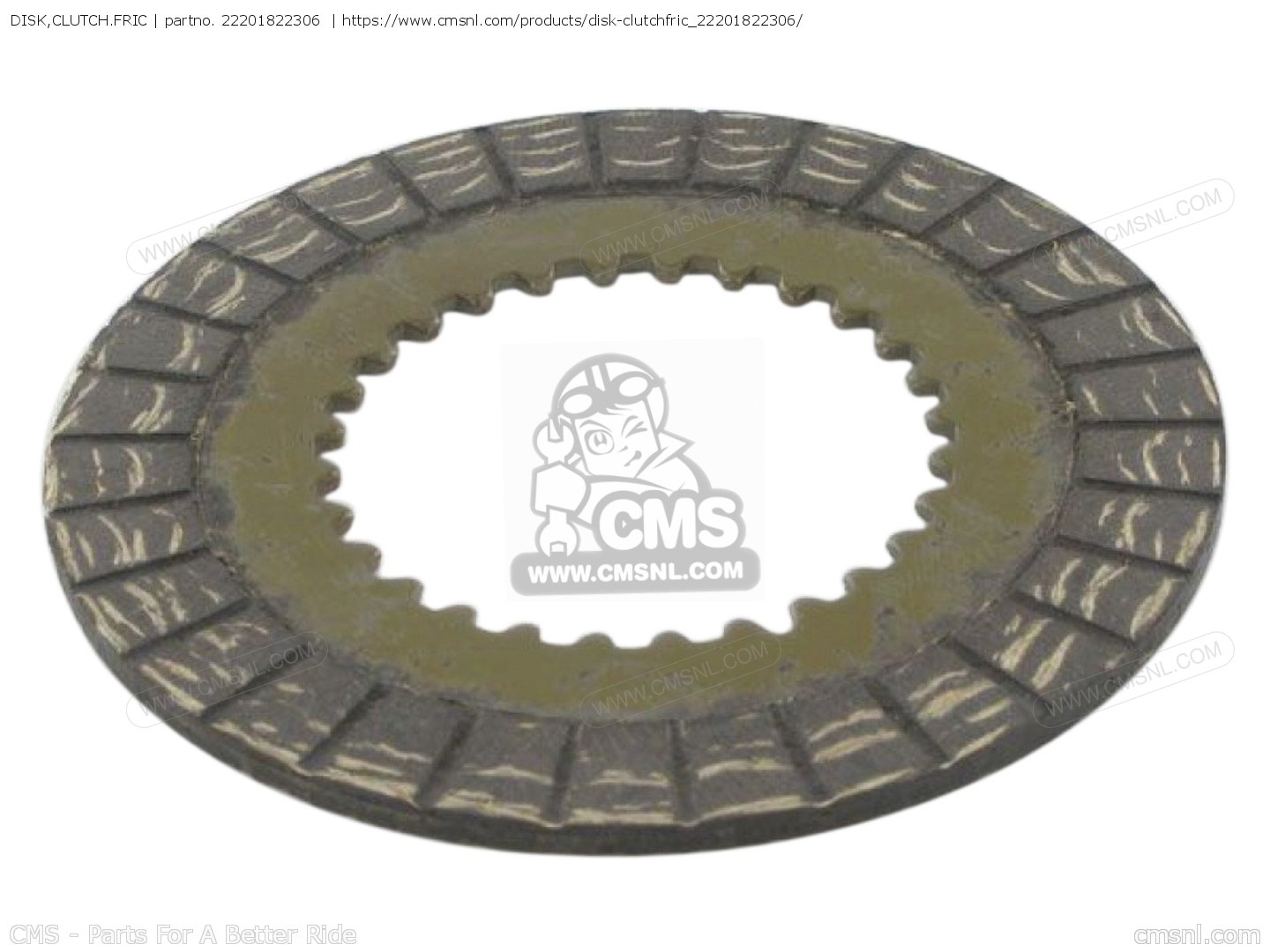 22201822306: Disk,clutch.fric (nas) Honda - buy the 22201-822-306 