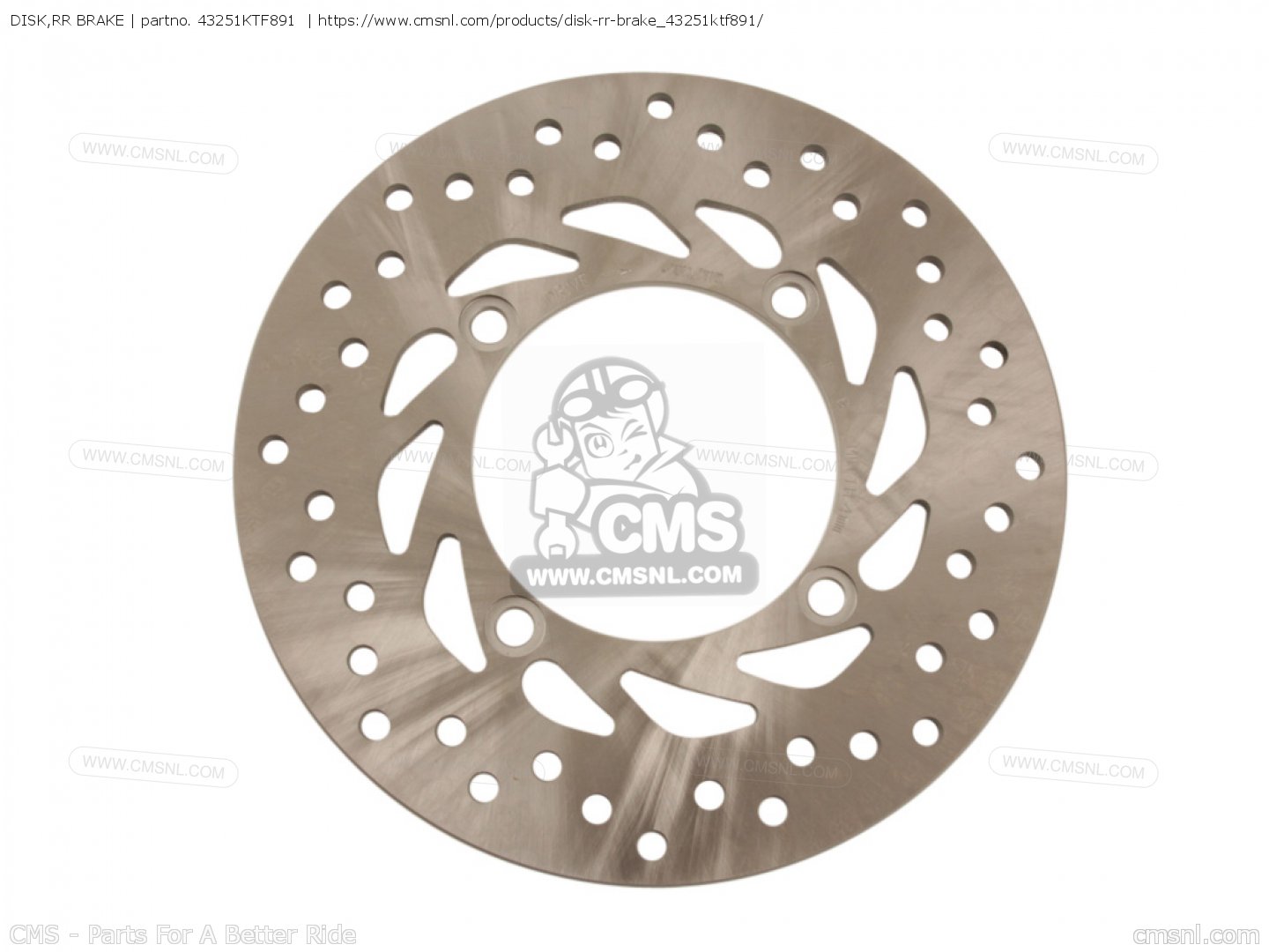 DISK,RR BRAKE for SH125RB SH125R 2011 (B) FRANCE / TYPE 2 STC TBX