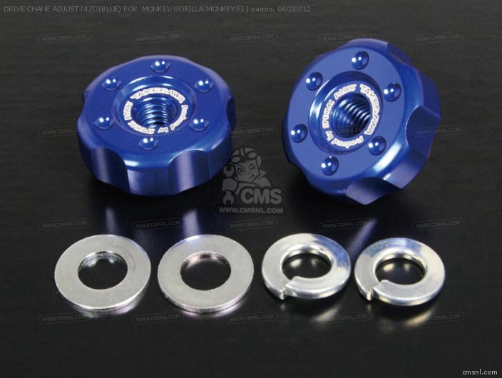 Takegawa DRIVE CHANE ADJUST NUT?(BLUE) FOR  MONKEY/GORILLA/MONKEY FI 06030012