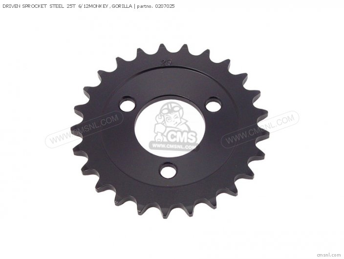 Takegawa DRIVEN SPROCKET  STEEL  25T  6/12MONKEY ,GORILLA 0207025