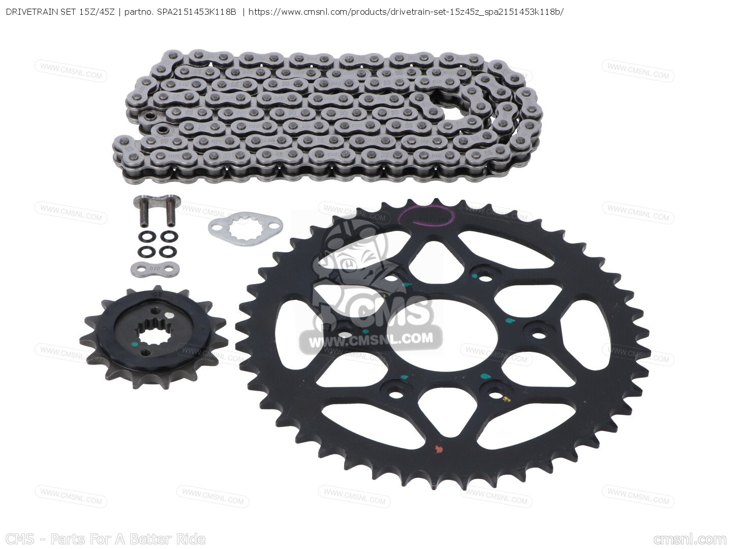 SPA2151453K118B: DRIVETRAIN SET 15Z/45Z KTM - buy the