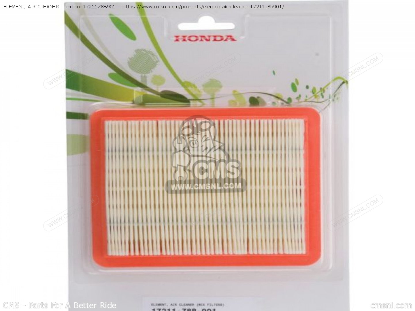 17211Z8B901 Element,air Clean Honda buy the 17211Z8B901 at CMSNL