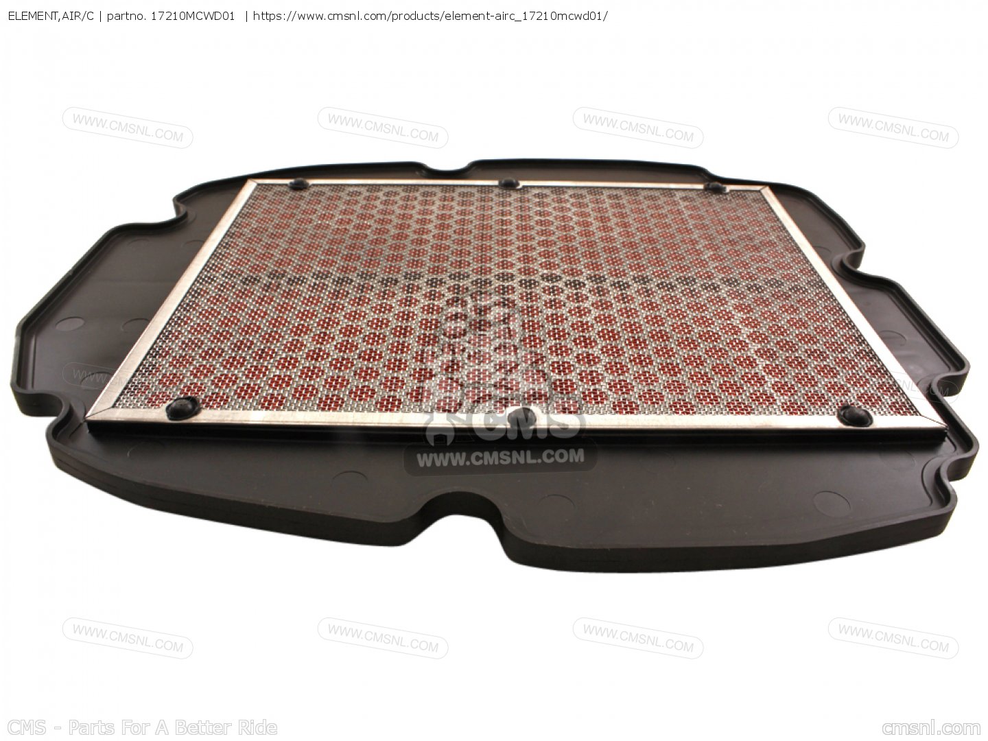 17210MCWD01: ELEMENT,AIR/C Honda - buy the 17210-MCW-D01 at CMSNL