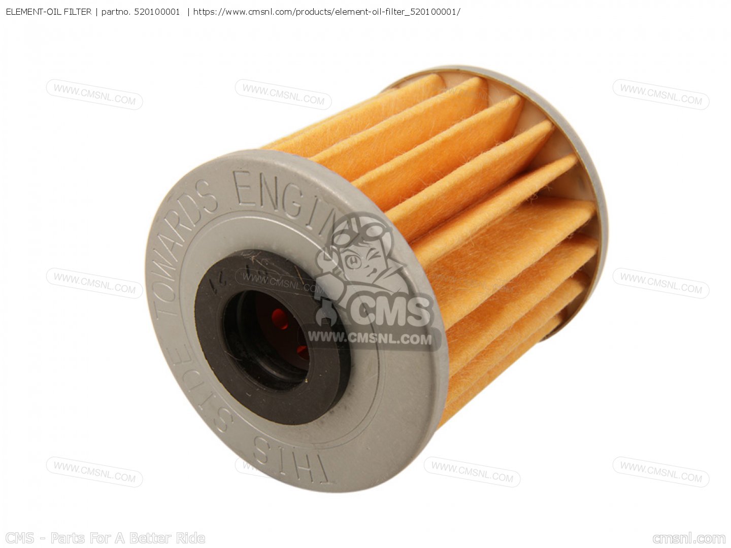 520100001: ELEMENT-OIL FILTER Kawasaki - buy the 52010-0001 at CMSNL