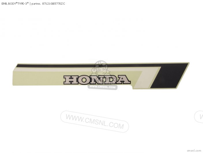 Honda EMB,BODY*TYPE-3* 87121GB5770ZC