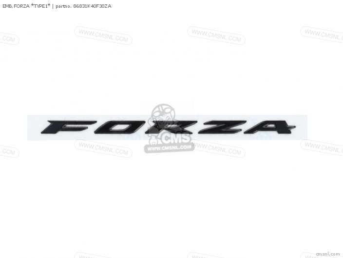 Honda EMB,FORZA *TYPE1* 86831K40F30ZA