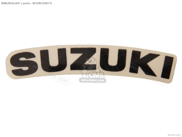 Suzuki EMBLEM,BLACK 6816501DA0Y7L