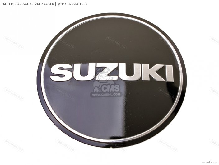 Suzuki EMBLEM,CONTACT BREAKER COVER 6823301D00 Suzuki EMBLEM,CONTACT BREAKER COVER 6823301D00