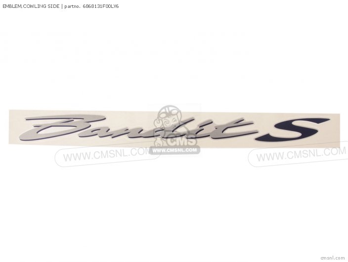 Suzuki EMBLEM,COWLING SIDE 6868131F00LY6 Suzuki EMBLEM,COWLING SIDE 6868131F00LY6