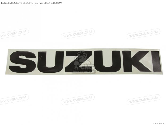Suzuki EMBLEM,COWLING UNDER,L 6818117D00019