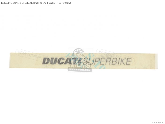 Ducati EMBLEM DUCATI SUPERBIKE DARK GRAY 43812401AB