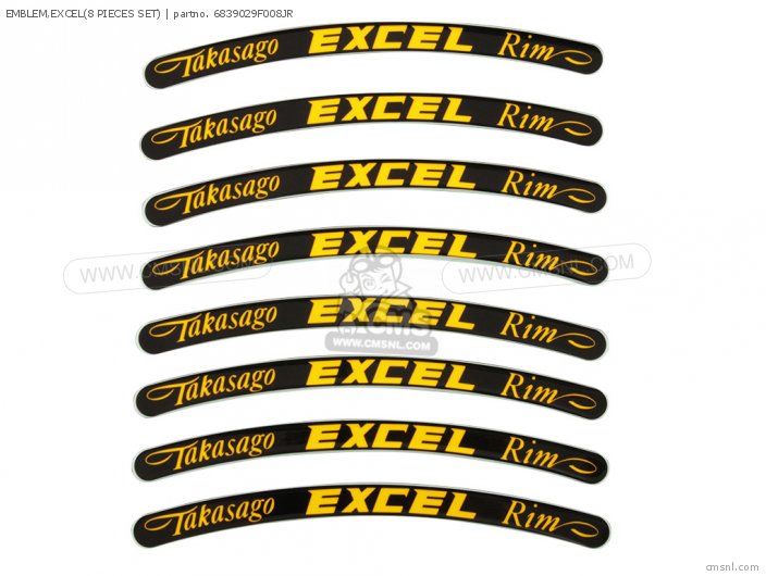 Suzuki EMBLEM,EXCEL(8 PIECES SET) 6839029F008JR