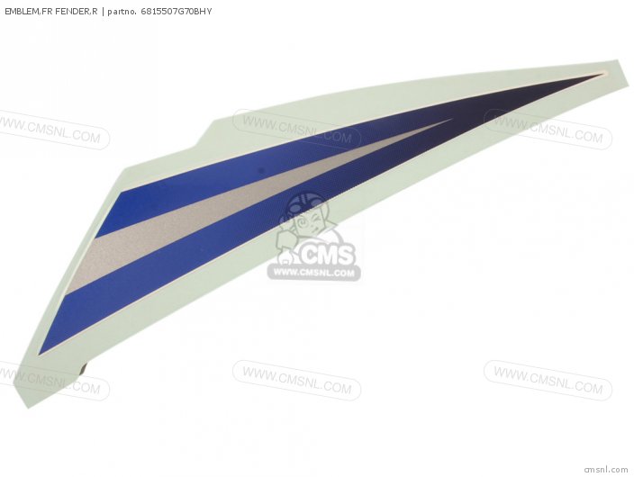Suzuki EMBLEM,FR FENDER,R 6815507G70BHY Suzuki EMBLEM,FR FENDER,R 6815507G70BHY
