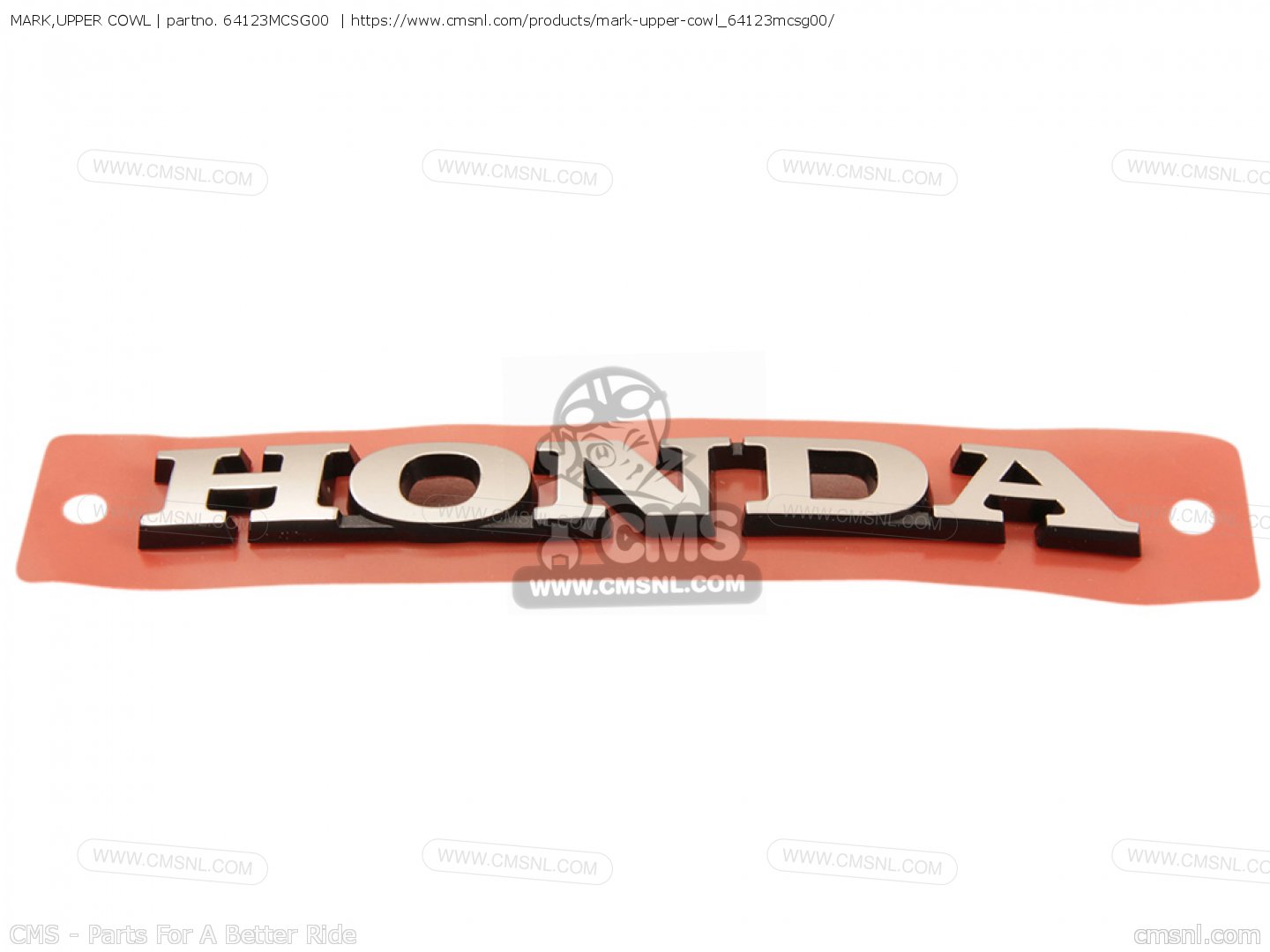 64123MCSG00 Emblem Honda Honda buy the 64123MCSG000 at CMSNL