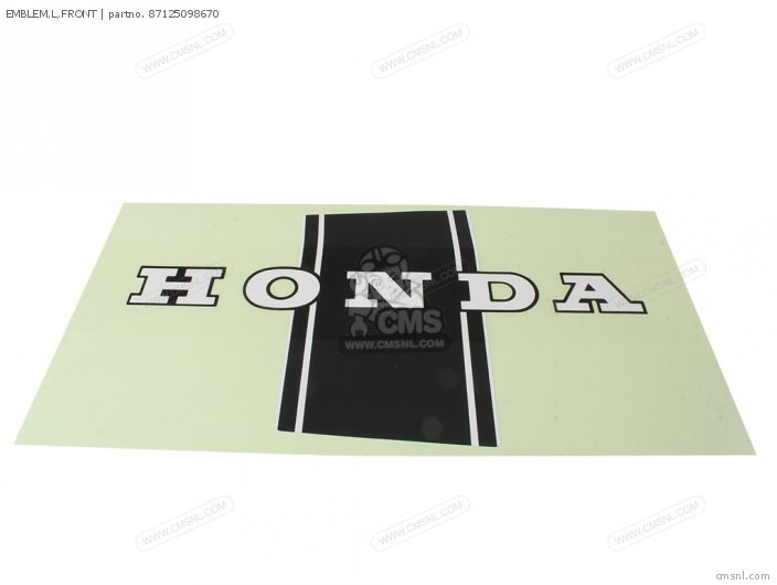 Honda EMBLEM,L,FRONT 87125098670