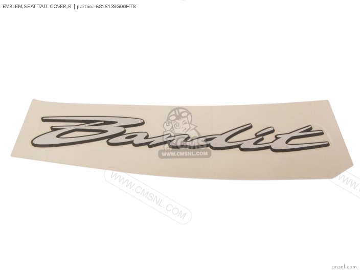 Suzuki EMBLEM,SEAT TAIL COVER,R 6816138G00HT8 Suzuki EMBLEM,SEAT TAIL COVER,R 6816138G00HT8
