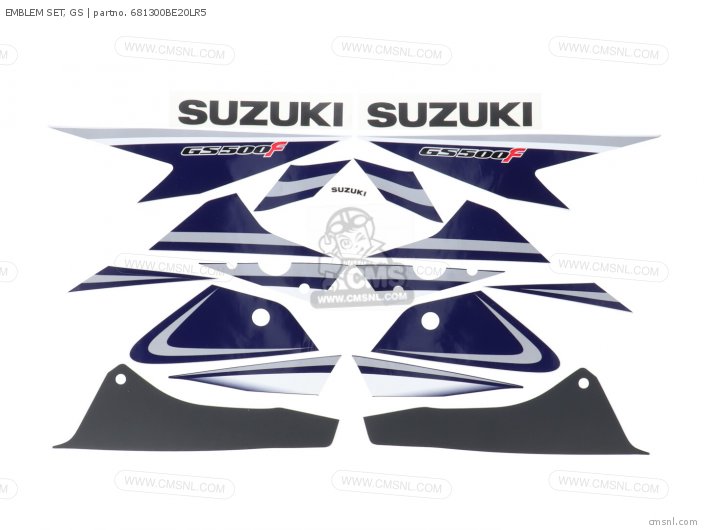 Suzuki EMBLEM SET, GS 681300BE20LR5