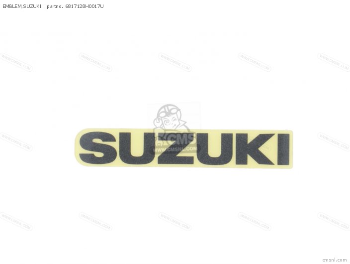 Suzuki EMBLEM,SUZUKI 6817128H0017U