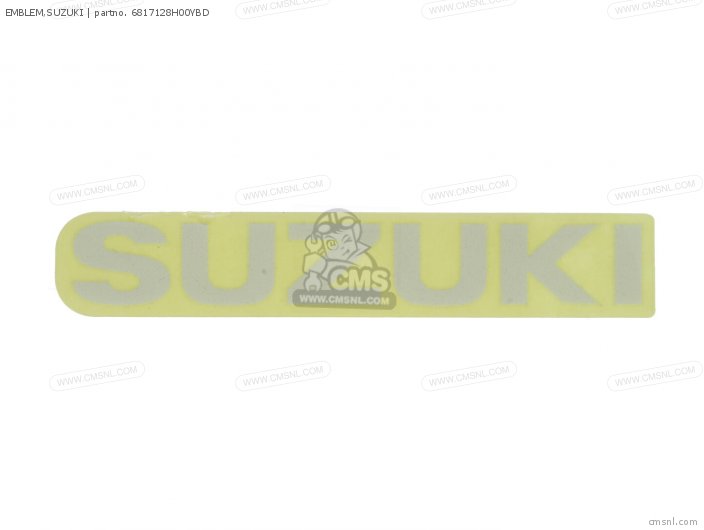 Suzuki EMBLEM,SUZUKI 6817128H00YBD
