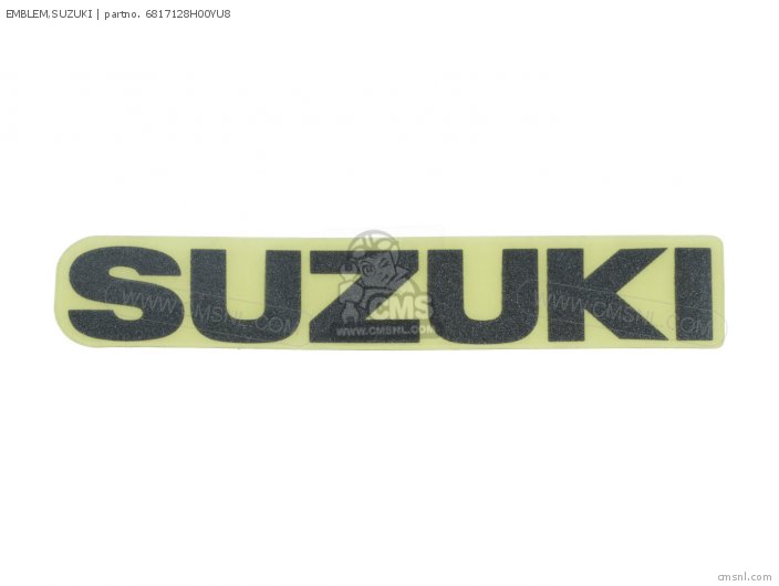 Suzuki EMBLEM,SUZUKI 6817128H00YU8