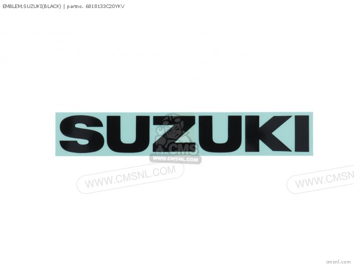 Suzuki EMBLEM,SUZUKI(BLACK) 6818133C20YKV