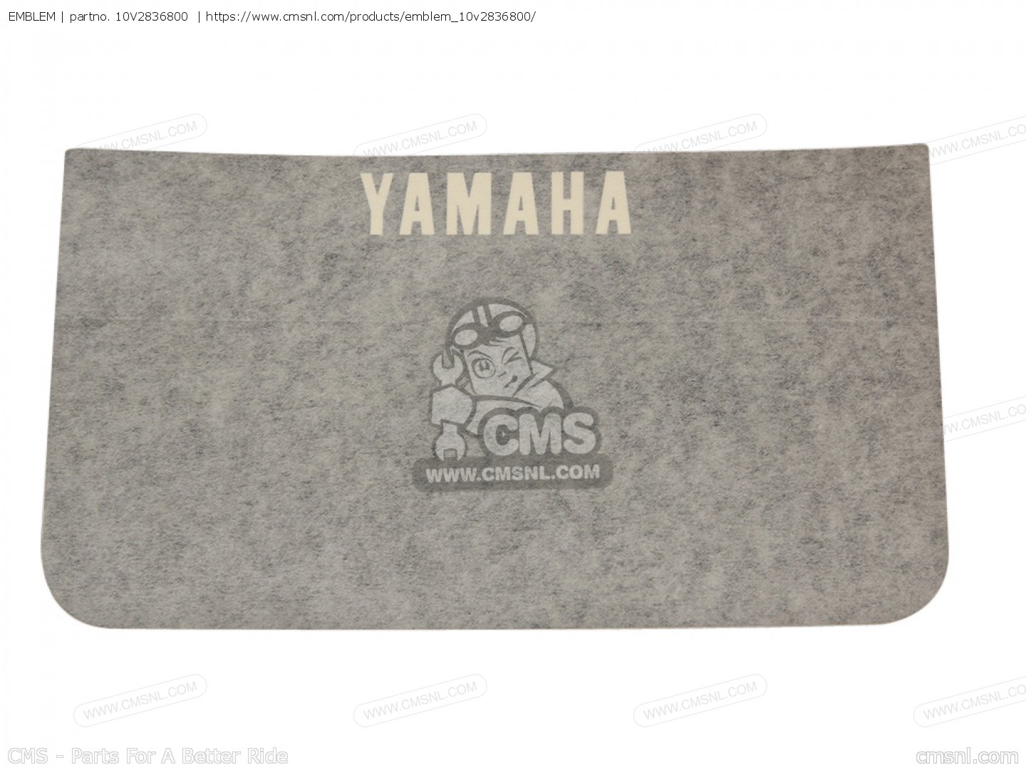 10V2836800: Emblem Yamaha - buy the 10V-28368-00-00 at CMSNL