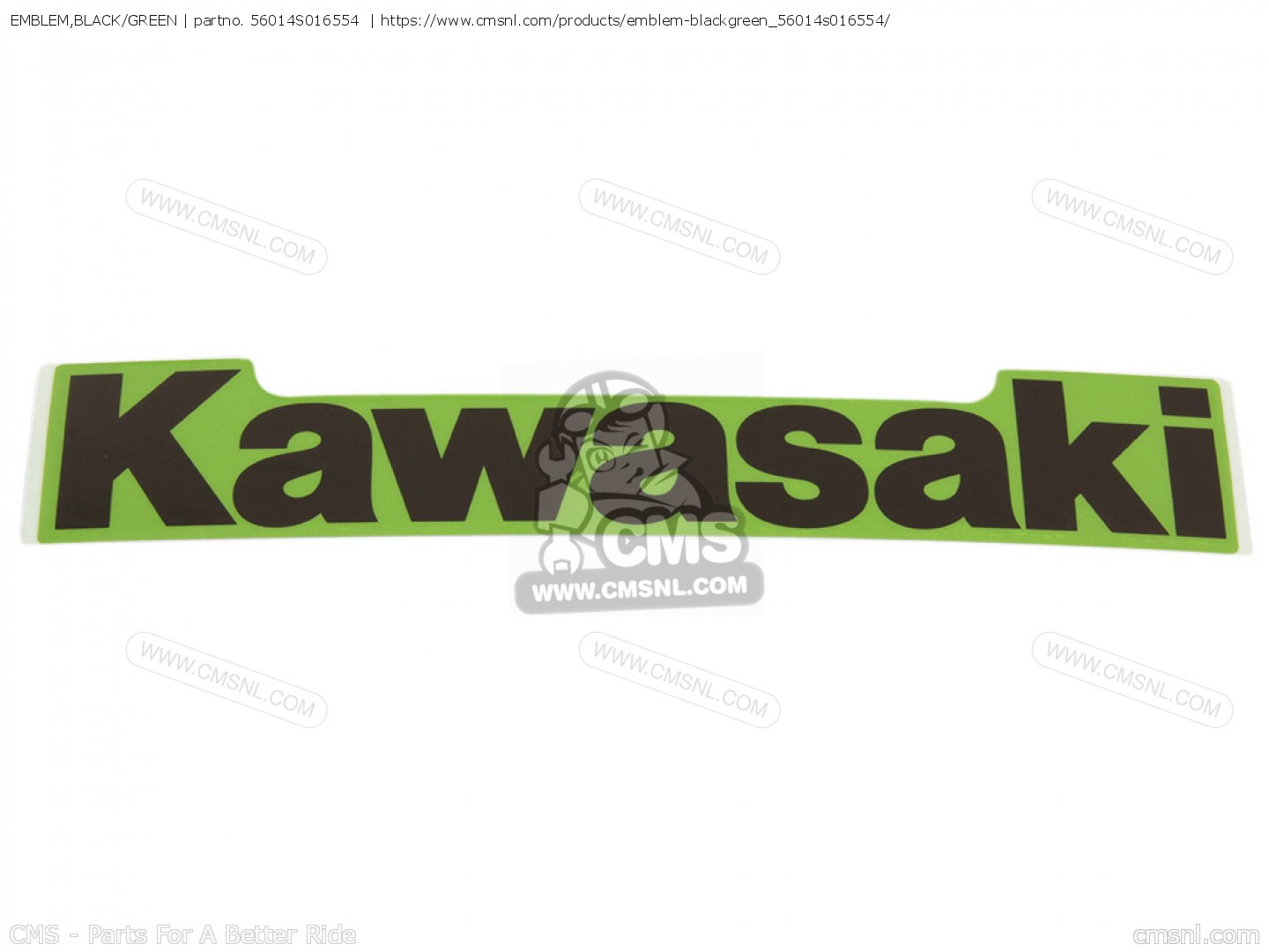56014S016554: EMBLEM,BLACK/GREEN Kawasaki - buy the 56014S016554