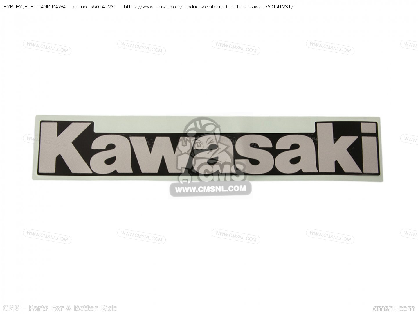 560141231 Emblem,fuel Tank,kawa Kawasaki buy the 560141231 at CMSNL