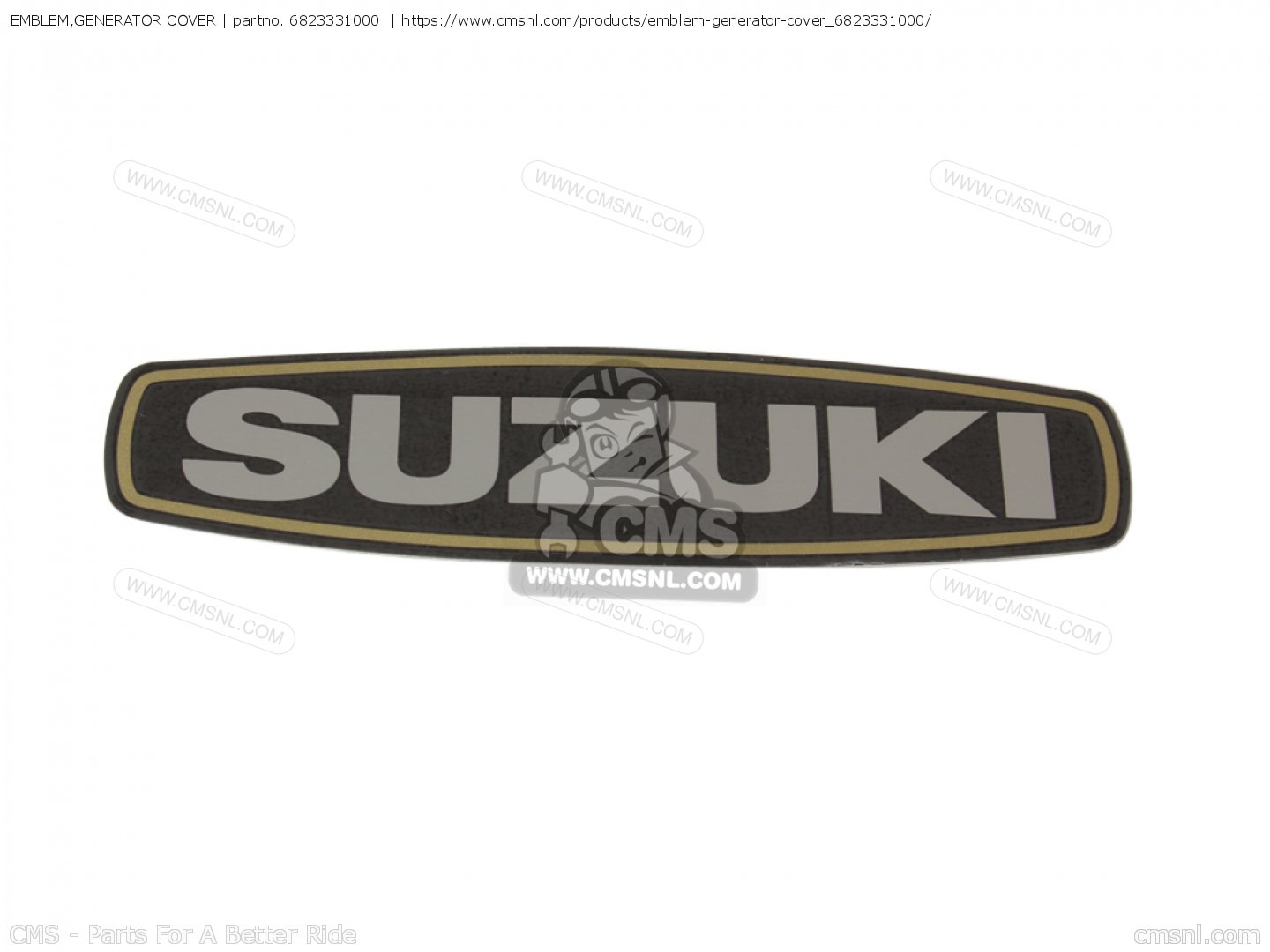 6823331000 Emblem,generator Cover Suzuki buy the 6823331000 at CMSNL