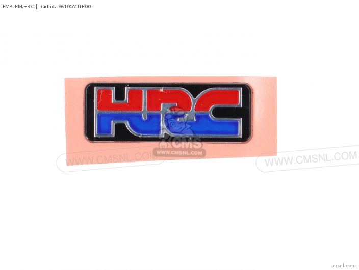 86105MJTE00: Emblem,hrc Honda - buy the 86105-MJT-E00 at CMSNL