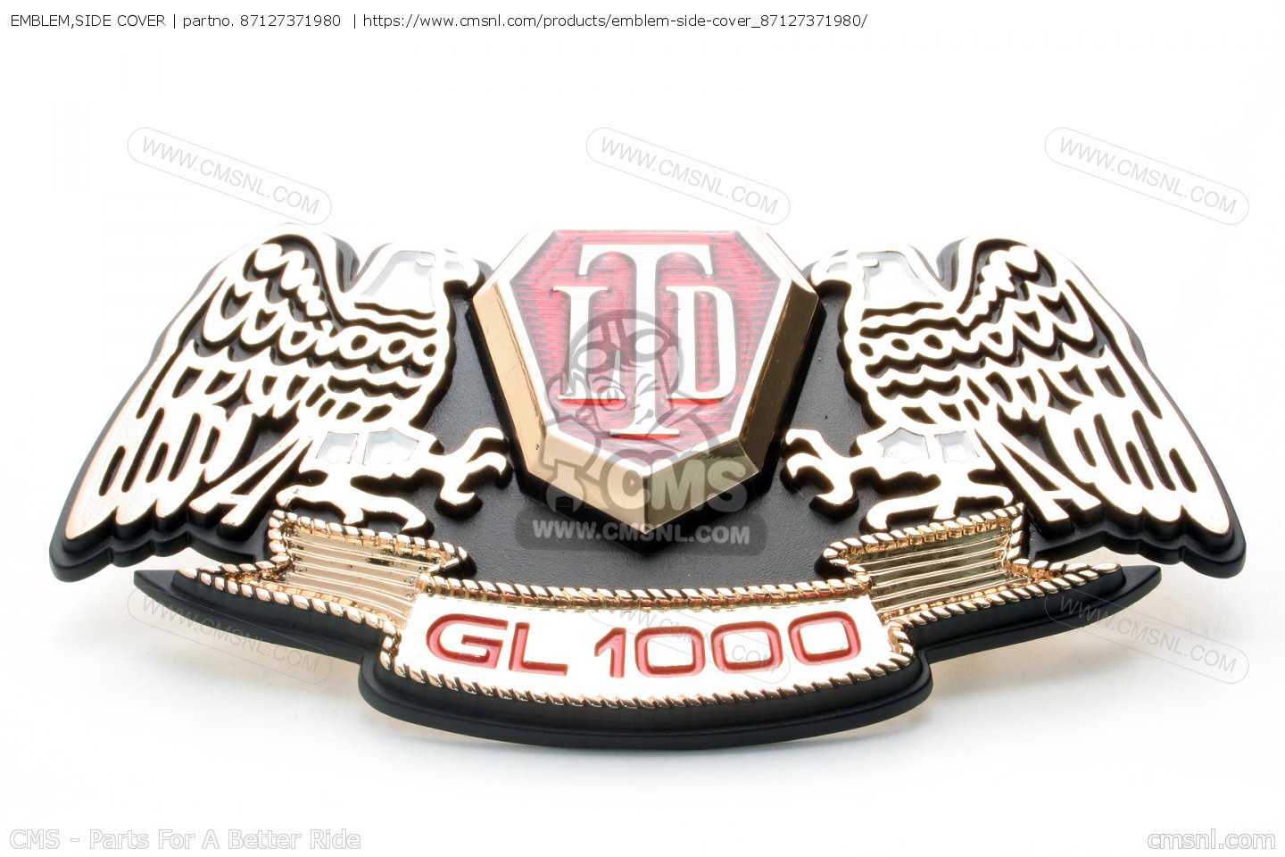 EMBLEM,SIDE COVER for GL1000 GOLDWING LTD 1976 USA - order at CMSNL