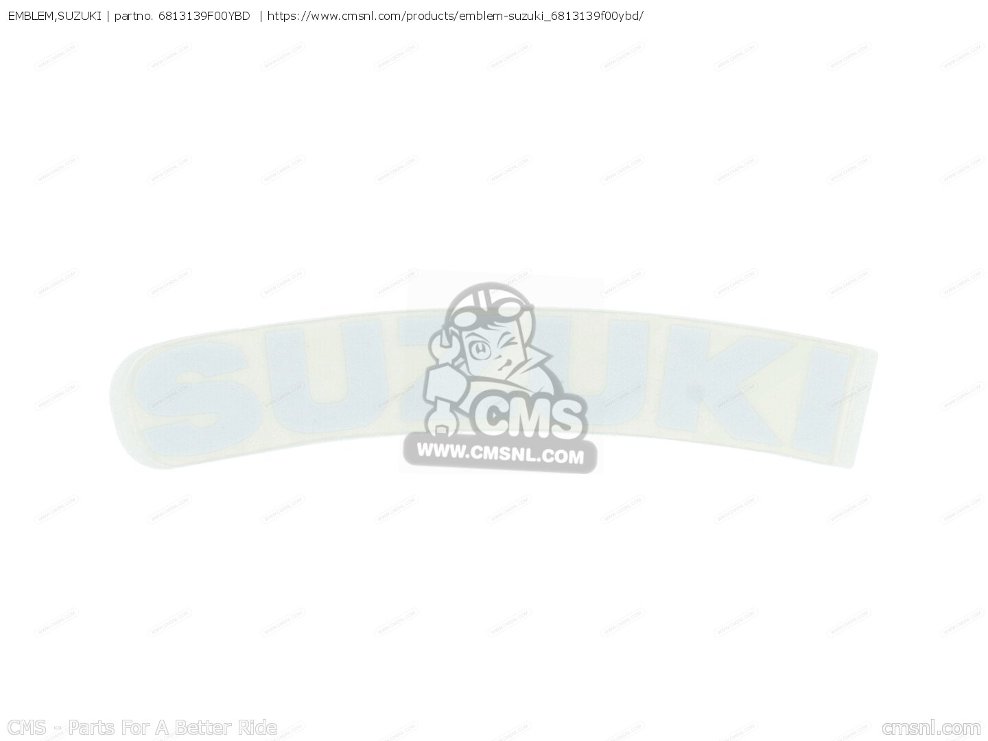 EMBLEM,SUZUKI for GSXR1000 2002 (K2) USA (E03) - order at CMSNL