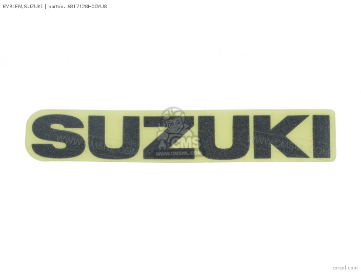 6817128H00YU8: Emblem,suzuki Suzuki - buy the 68171-28H00-YU8 at CMSNL