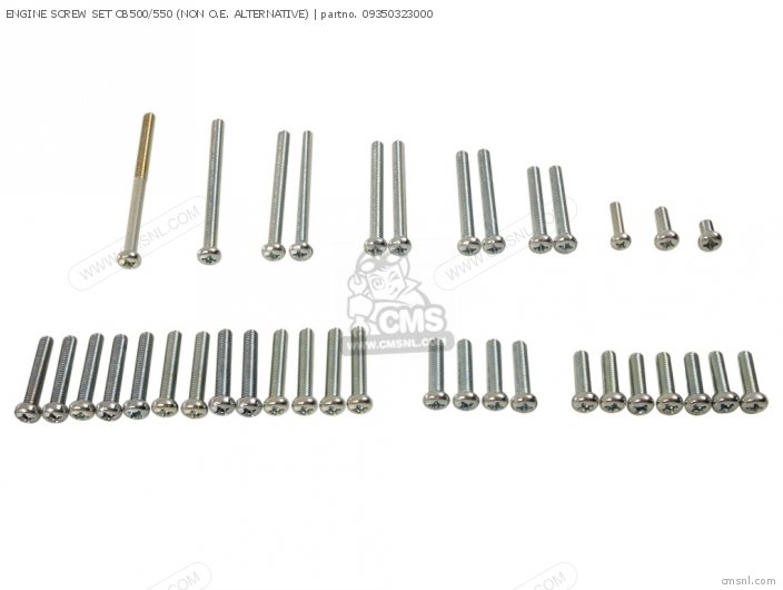 ENGINE SCREW SET CB500/550 (NON O.E. ALTERNATIVE) for CB500K3 FOUR