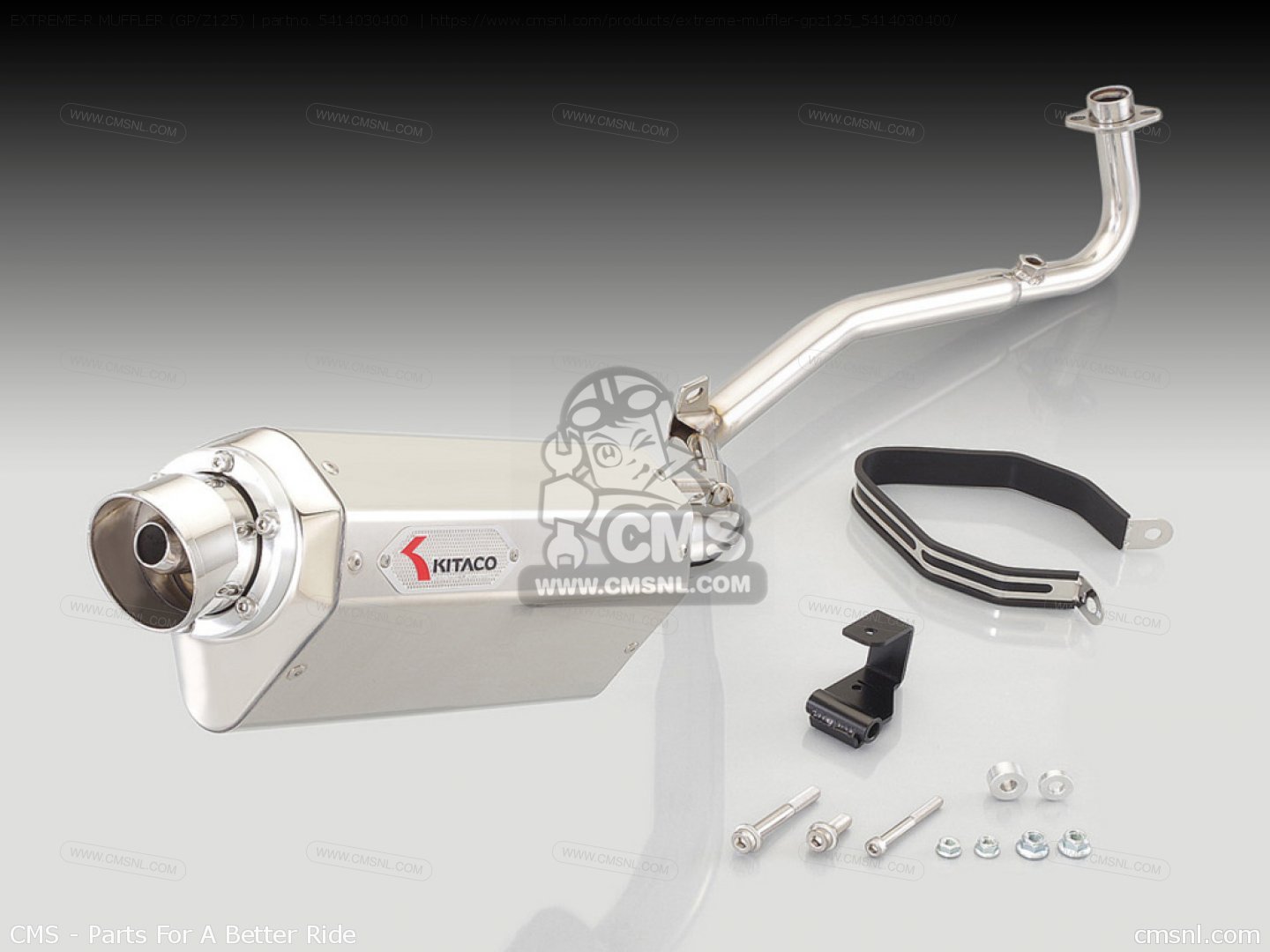 5414030400 Extremer Muffler (gp/z125) Kitaco buy the 5414030400 at