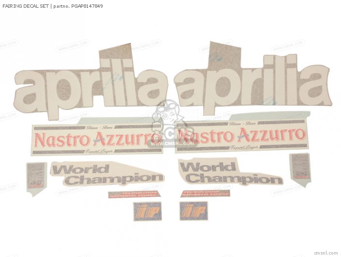 Piaggio Group FAIRING DECAL SET PGAP8147849 Piaggio Group FAIRING DECAL SET PGAP8147849