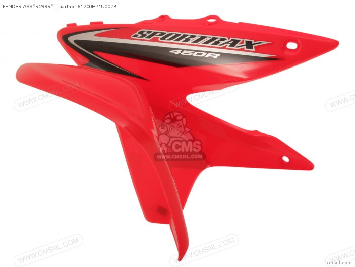 Honda FENDER ASS*R299R* 61200HP1U00ZB Honda FENDER ASS*R299R* 61200HP1U00ZB