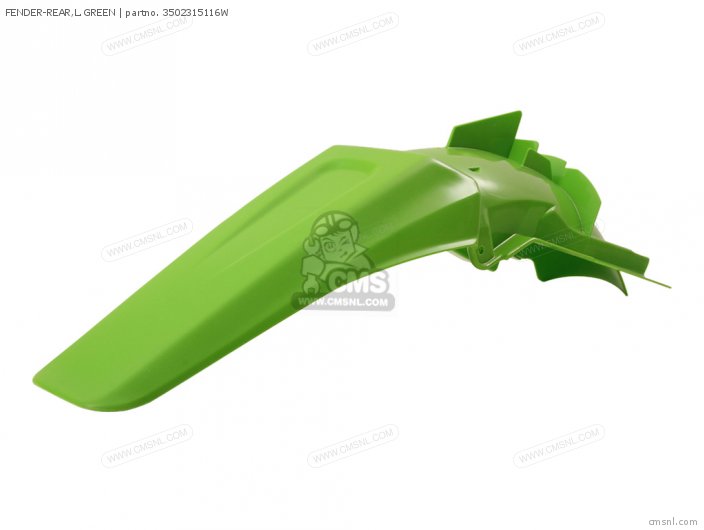 Kawasaki FENDER-REAR,L.GREEN 3502315116W Kawasaki FENDER-REAR,L.GREEN 3502315116W