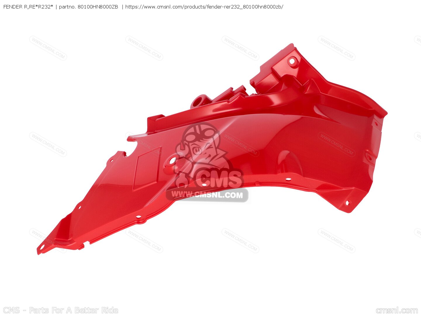 80100HN8000ZB: FENDER R,RE*R232* Honda - buy the 80100-HN8-000ZB