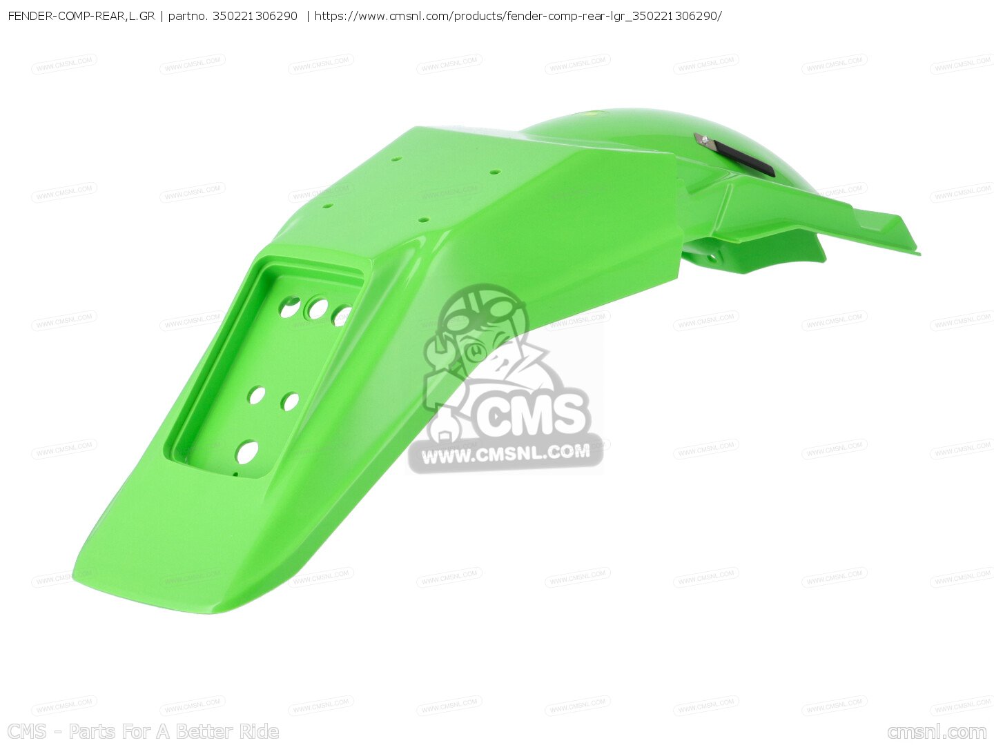 350221306290: FENDER-COMP-REAR,L.GR Kawasaki - buy the