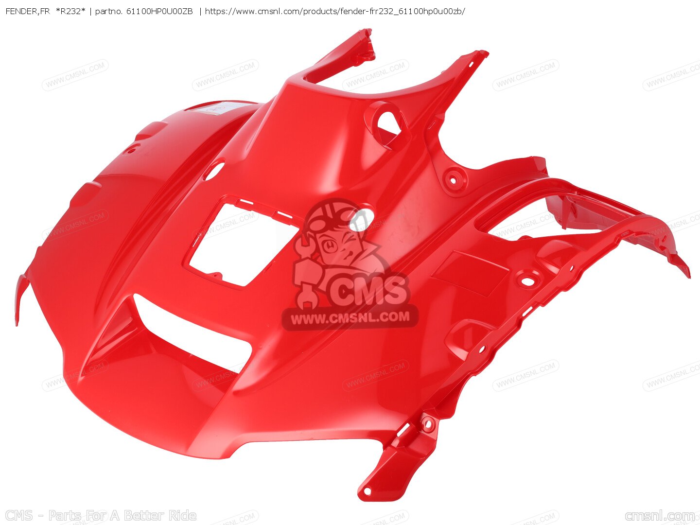 Fender Fr R 61100HP0U00ZB: FENDER,FR *R232* Honda - buy the 61100-HP0-U00ZB at CMSNL