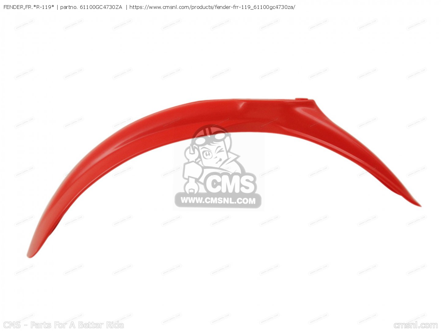 Fender Fr R 61100GC4730ZA: FENDER,FR.*R-119* Honda - buy the 61100-GC4-730ZA at CMSNL