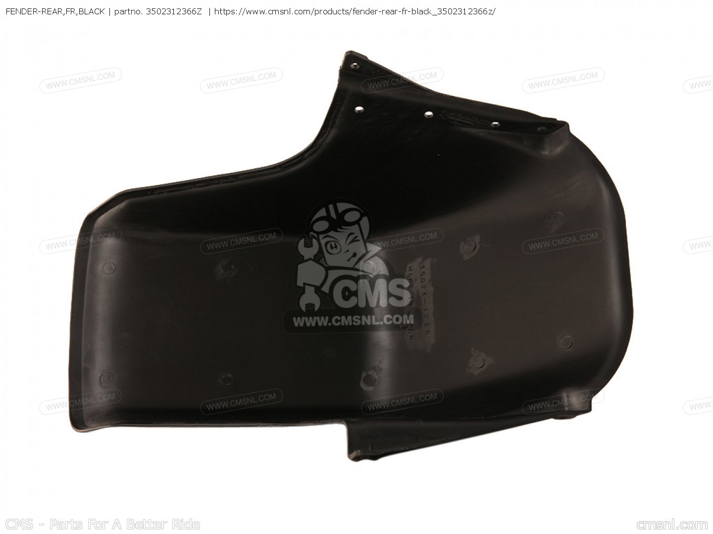 3502312366Z: FENDER-REAR,FR,BLACK Kawasaki - buy the 35023