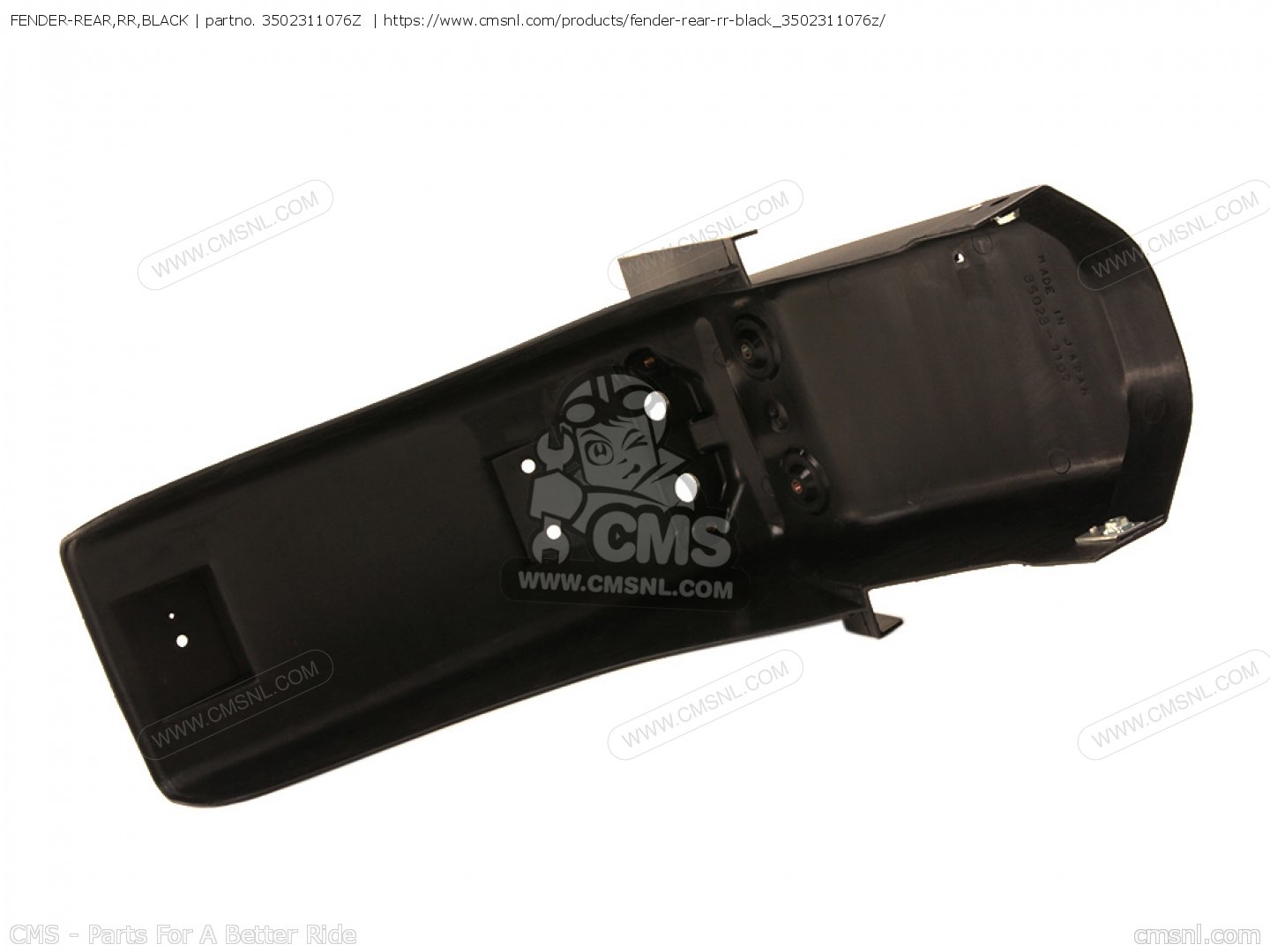 3502311076Z: FENDER-REAR,RR,BLACK Kawasaki - buy the 35023