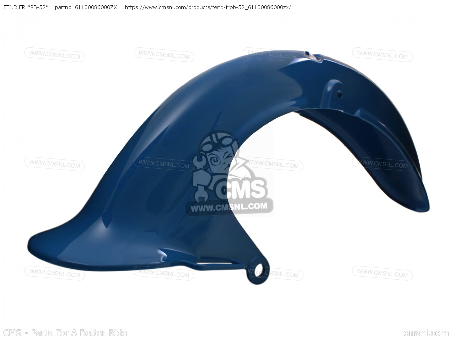 61100086000ZX: FEND,FR.*PB-52* Honda - buy the 61100-086-000ZX at